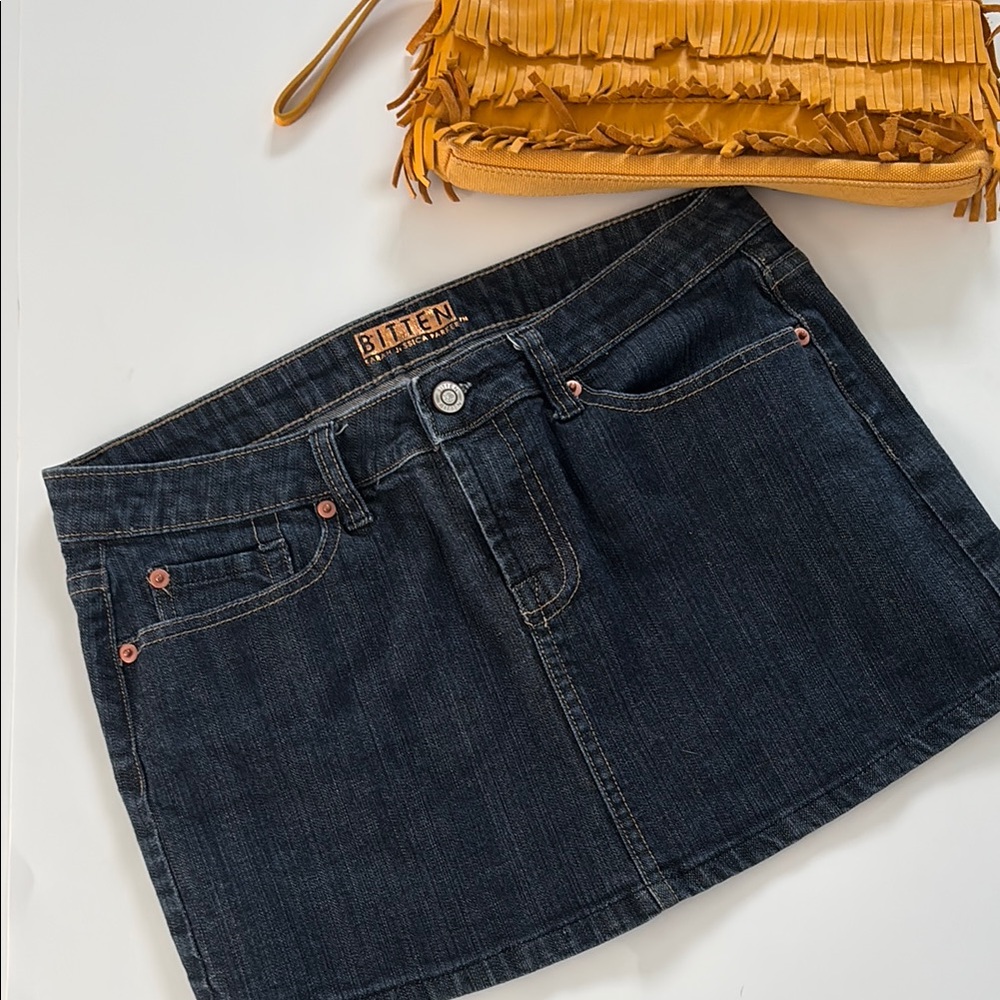 Bitten by Sarah Jessica Parker Denim Mini Skirt Casual